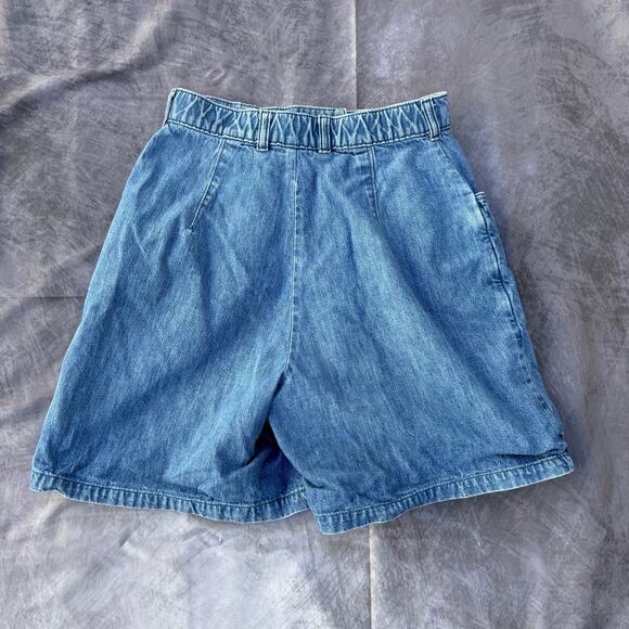Women's Vintage 80's Orvis Light Blue Jean Denim Shorts Skirt Sz 8P (26 Waist) - Picture 7 of 7